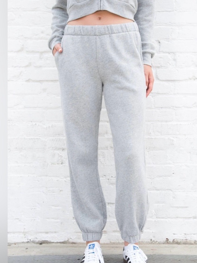 Brandy Melville Light Gray Rosa Sweatpants